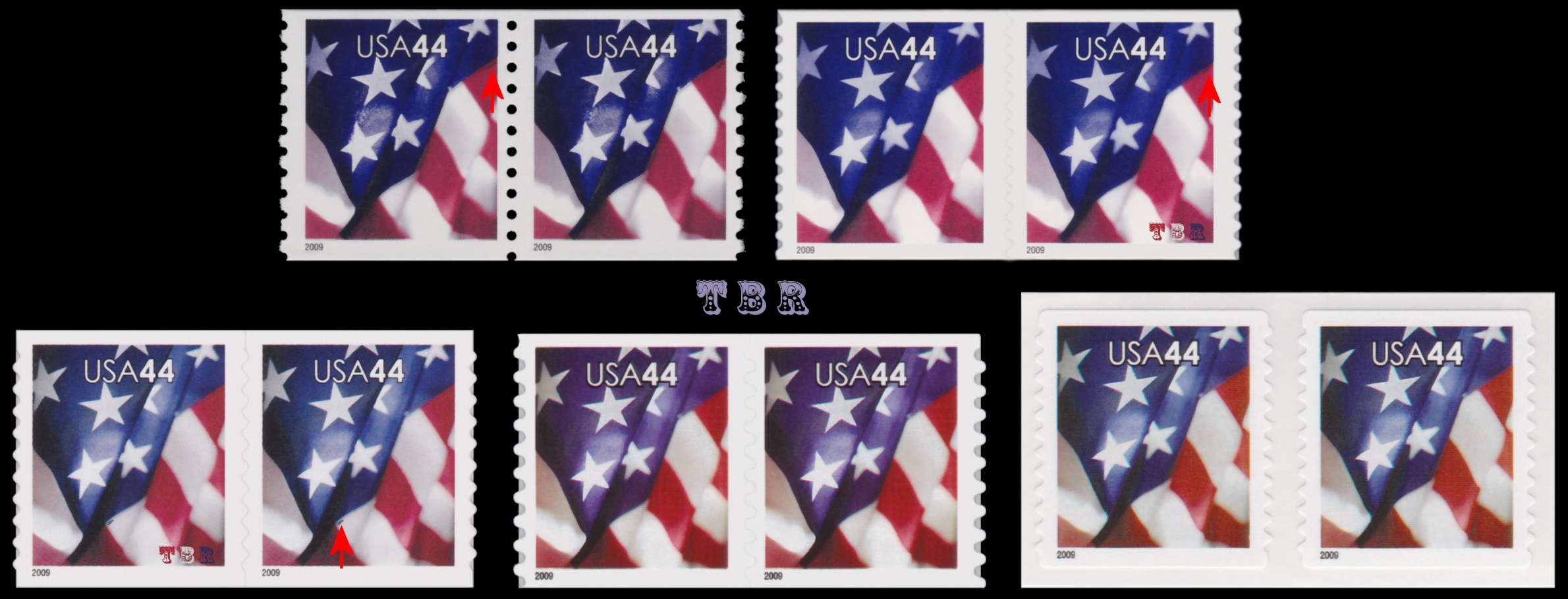 Complete set of 44c Flag pairs