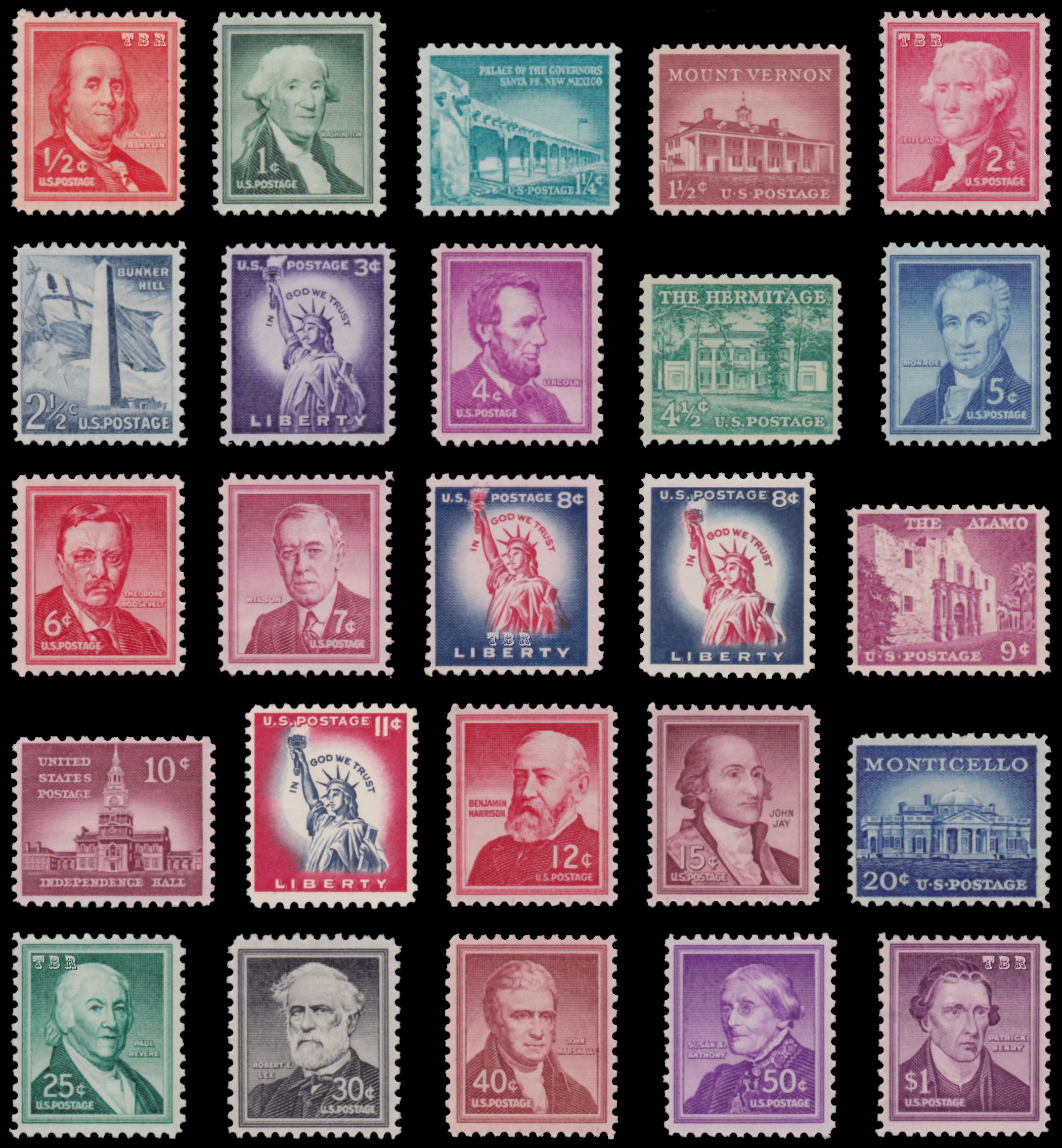 Liberty Series Sheet Stamps